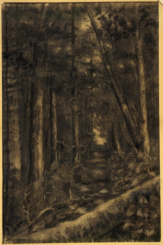 Landscape with Path through Forest